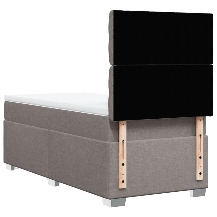 Sommier à lattes de lit avec matelas Taupe 80x200 cm Tissu - 10