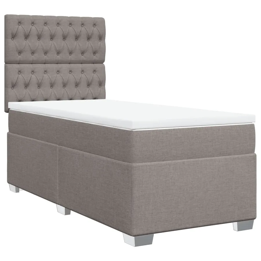 Sommier à lattes de lit avec matelas Taupe 80x200 cm Tissu - 2