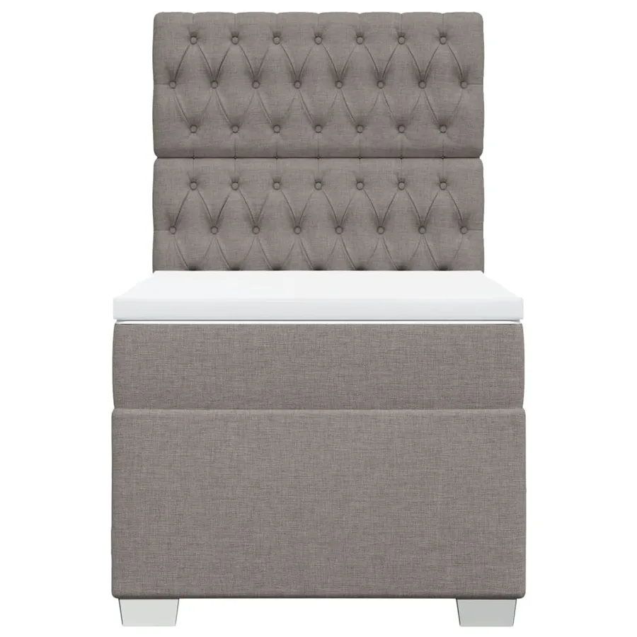 Sommier à lattes de lit avec matelas Taupe 80x200 cm Tissu - 4