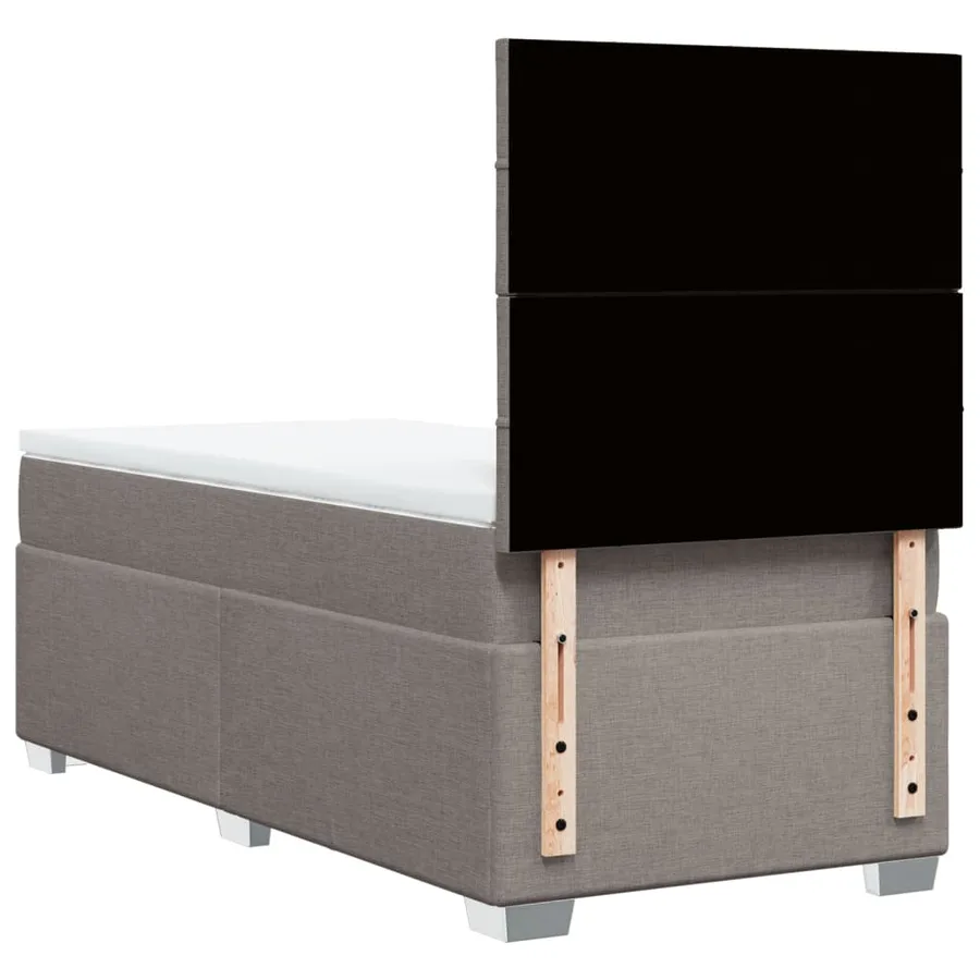 Sommier à lattes de lit avec matelas Taupe 90x190 cm Tissu - 12