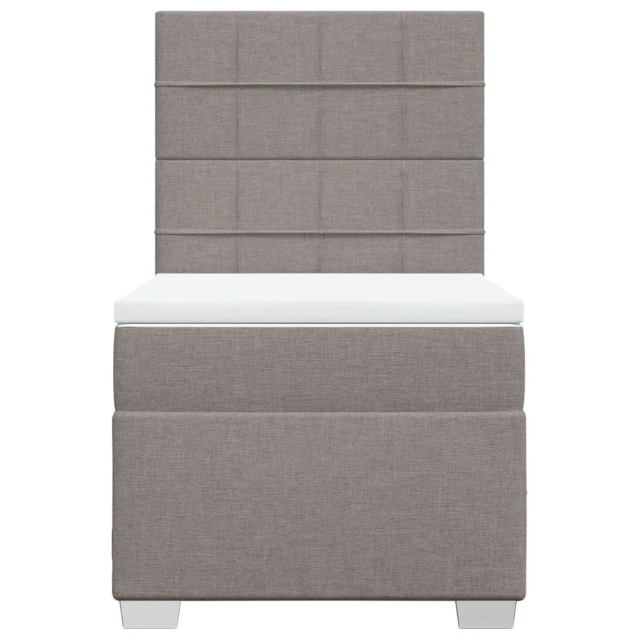 Sommier à lattes de lit avec matelas Taupe 90x190 cm Tissu - 6