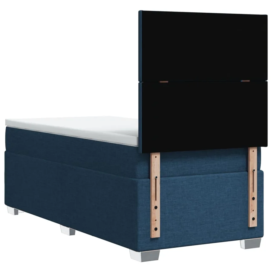 Sommier à lattes de lit avec matelas Bleu 100x200 cm Tissu - 10