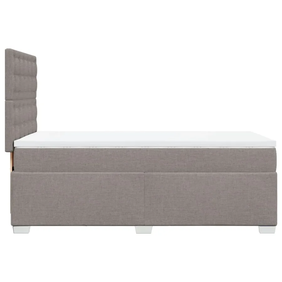 Sommier à lattes de lit avec matelas Taupe 100x200 cm Tissu - 9