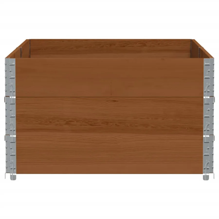 Jardinière marron 150x100 cm bois massif de pin - 4