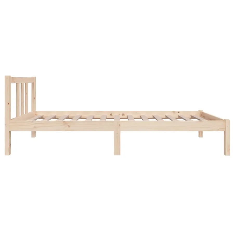 Cadre de lit sans matelas bois massif 75x190 cm - 5