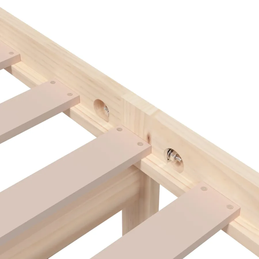 Cadre de lit sans matelas bois massif 75x190 cm - 7