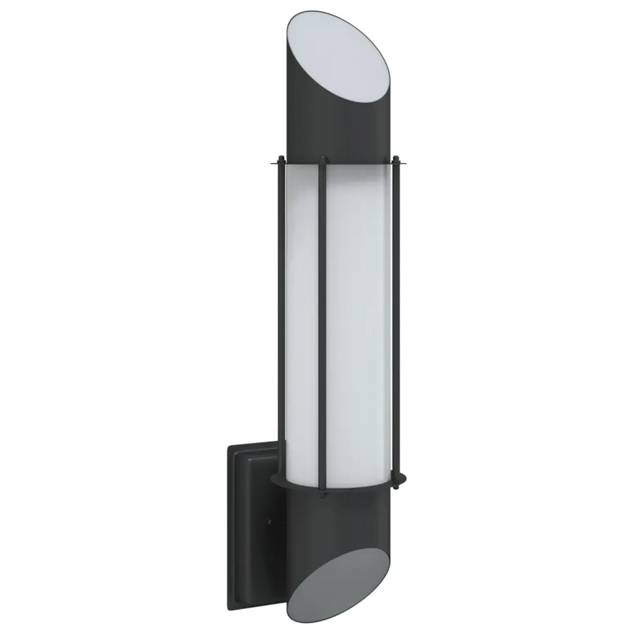 Applique murale d'extérieur noir acier inoxydable - 2