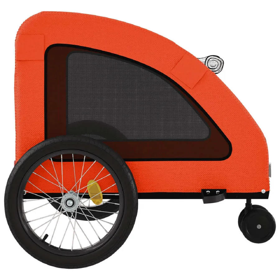 Remorque de vélo pour animaux de compagnie orange et gris - 7