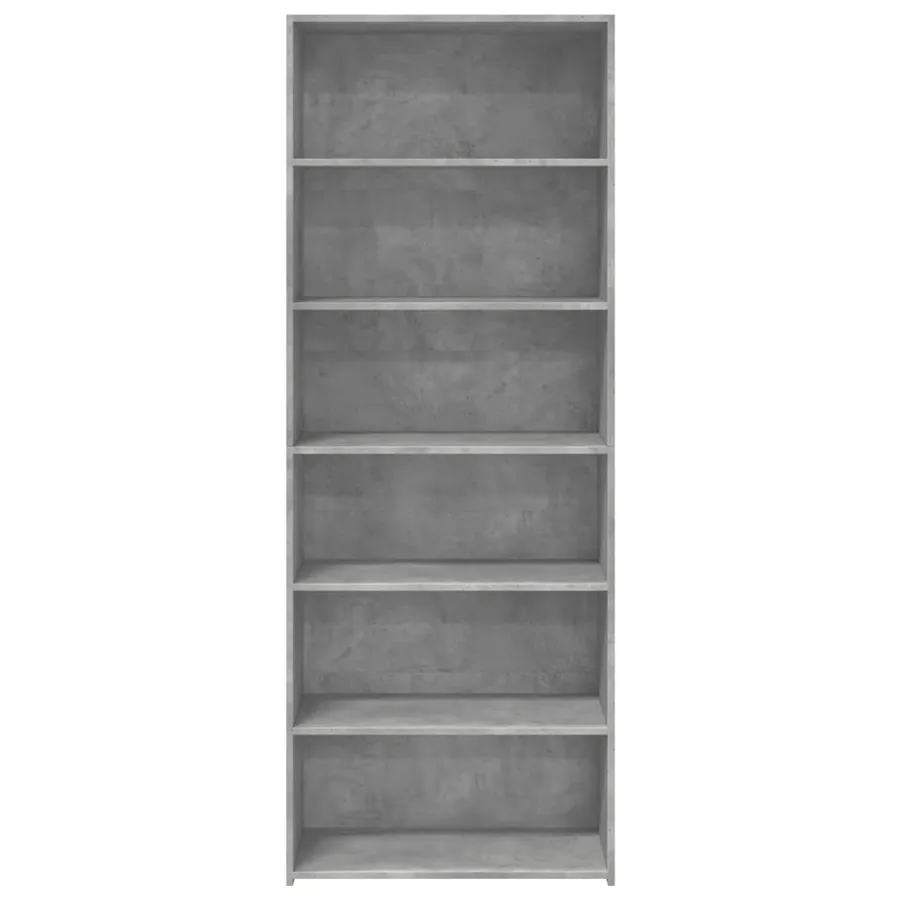 Buffet haut gris béton 70x41x185 cm bois d'ingénierie - 4