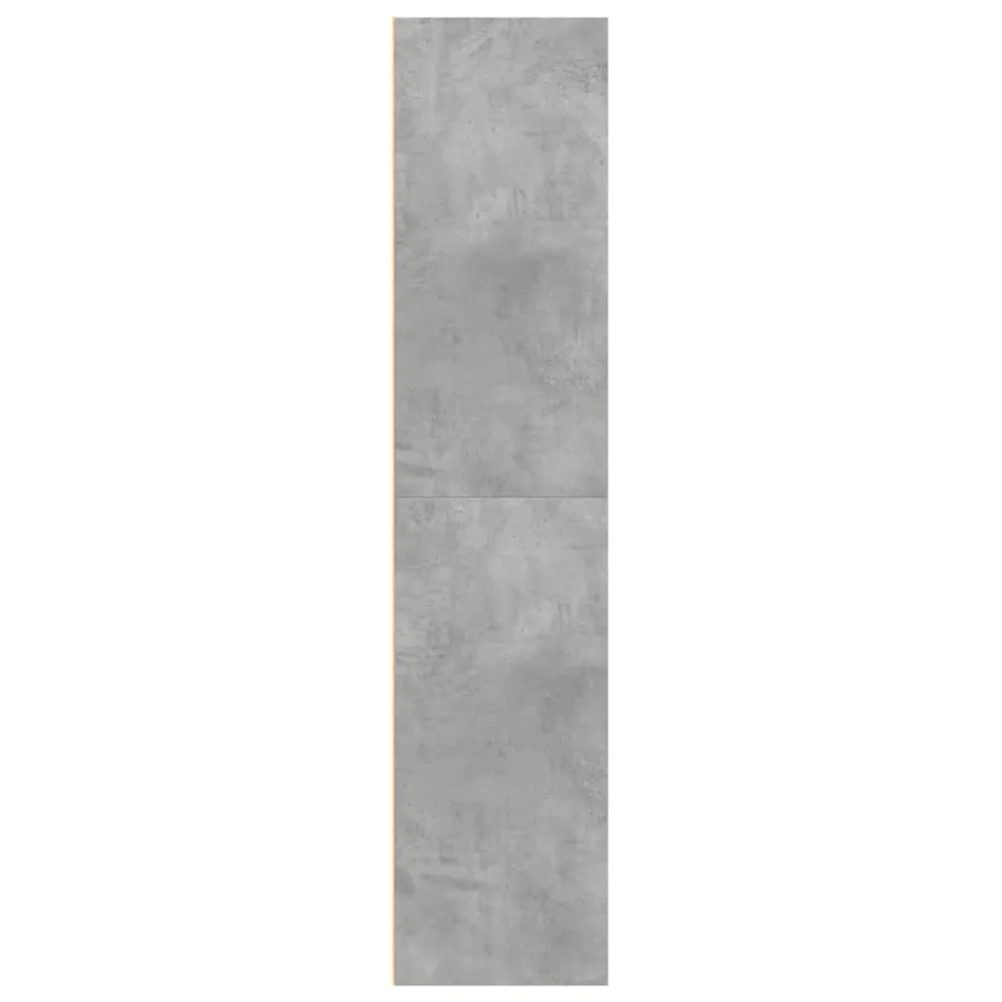 Buffet haut gris béton 70x41x185 cm bois d'ingénierie - 5