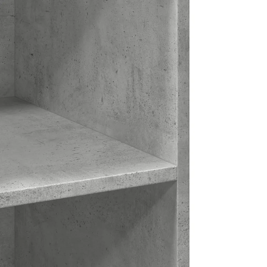 Buffet haut gris béton 70x41x185 cm bois d'ingénierie - 7