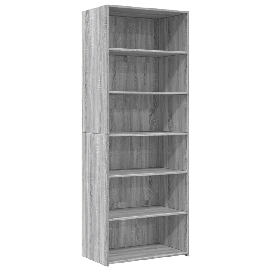 Buffet haut sonoma gris 70x41x185 cm bois d'ingénierie - 2