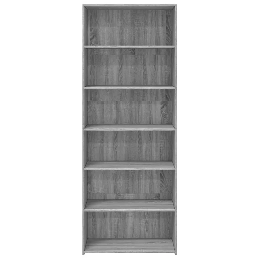 Buffet haut sonoma gris 70x41x185 cm bois d'ingénierie - 4
