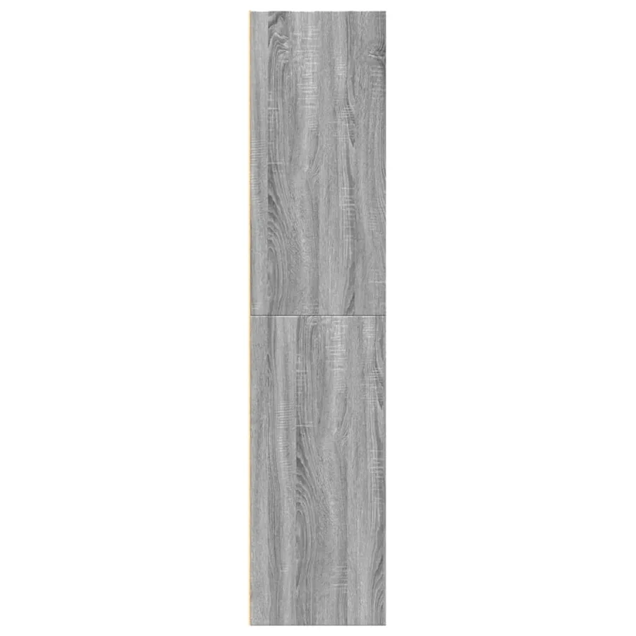 Buffet haut sonoma gris 70x41x185 cm bois d'ingénierie - 5