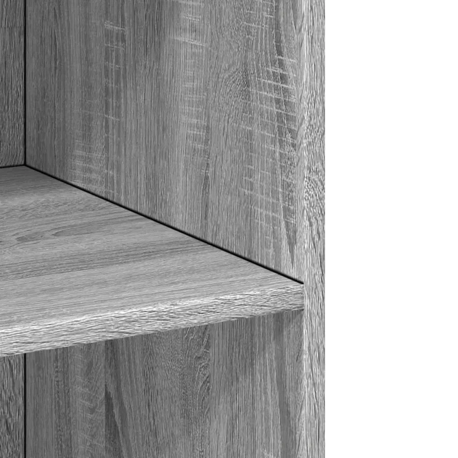 Buffet haut sonoma gris 70x41x185 cm bois d'ingénierie - 7