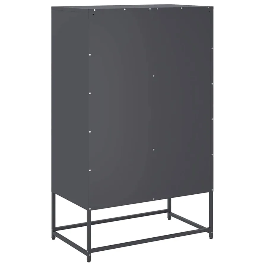 Buffet haut anthracite 68x39x111,5 cm acier - 6