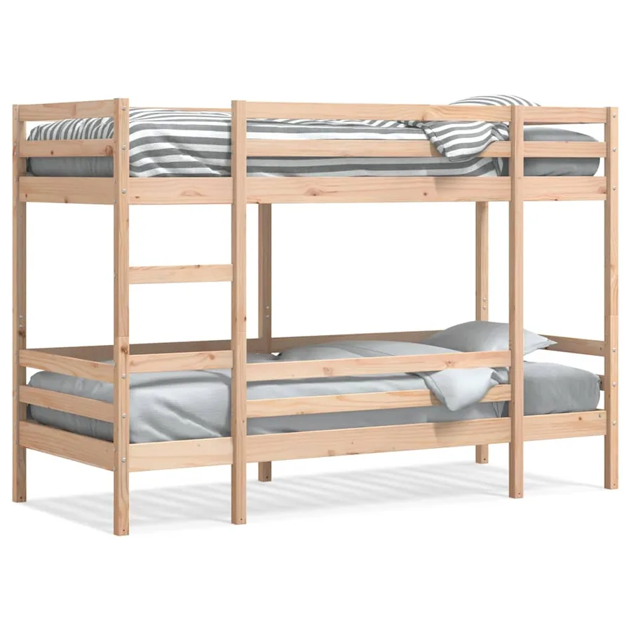 Lit superposé sans matelas 90x200 cm bois de pin massif - 2