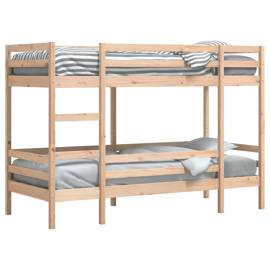 Lit superposé sans matelas 90x200 cm bois de pin massif - 4