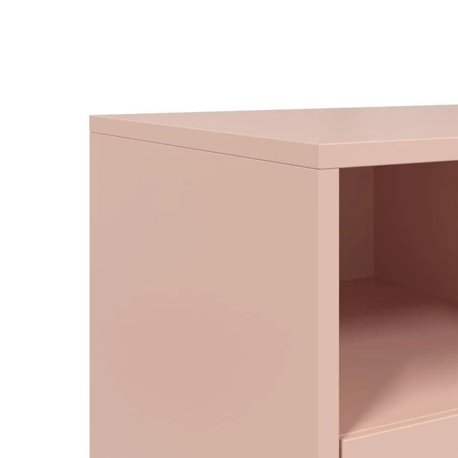 Meuble TV rose 68x39x60,5 cm acier - 10