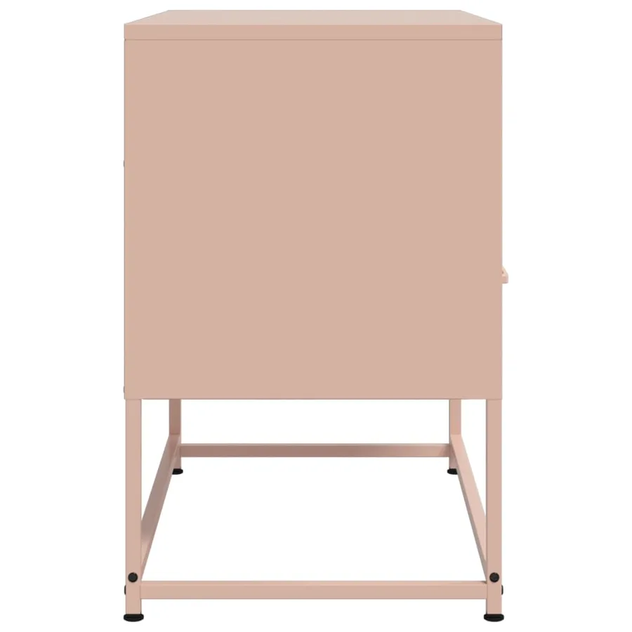 Meuble TV rose 68x39x60,5 cm acier - 7