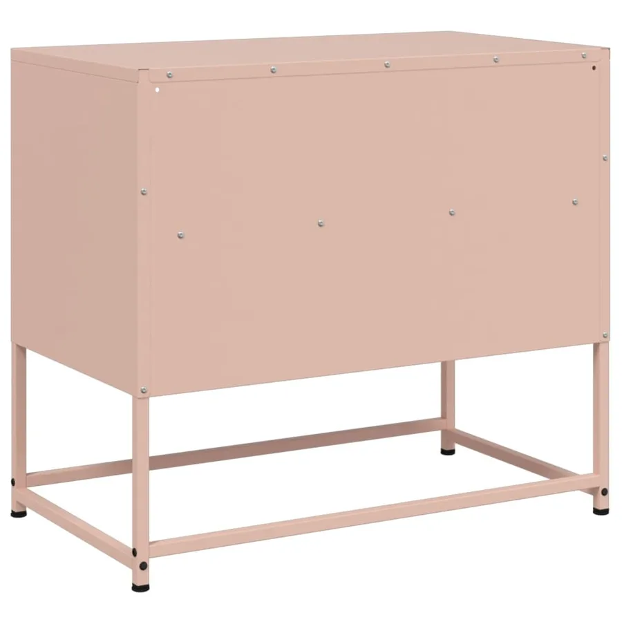 Meuble TV rose 68x39x60,5 cm acier - 8
