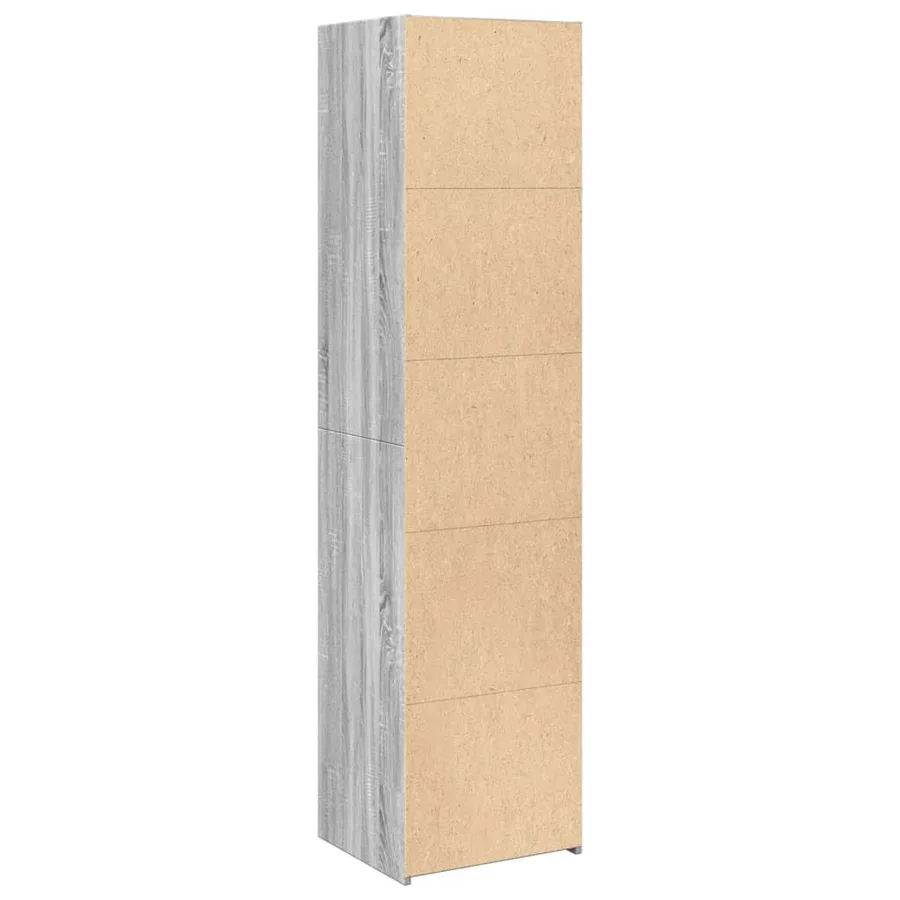 Buffet haut sonoma gris 45x41x185 cm bois d'ingénierie - 6