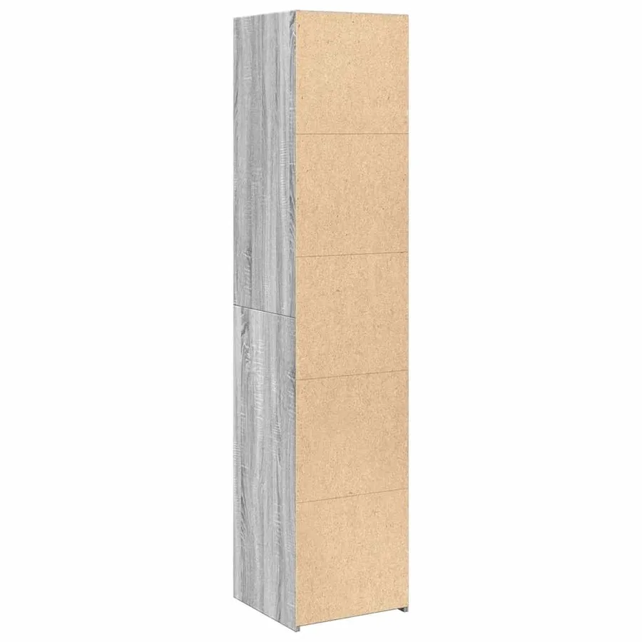 Buffet haut sonoma gris 40x41x185 cm bois d'ingénierie - 6