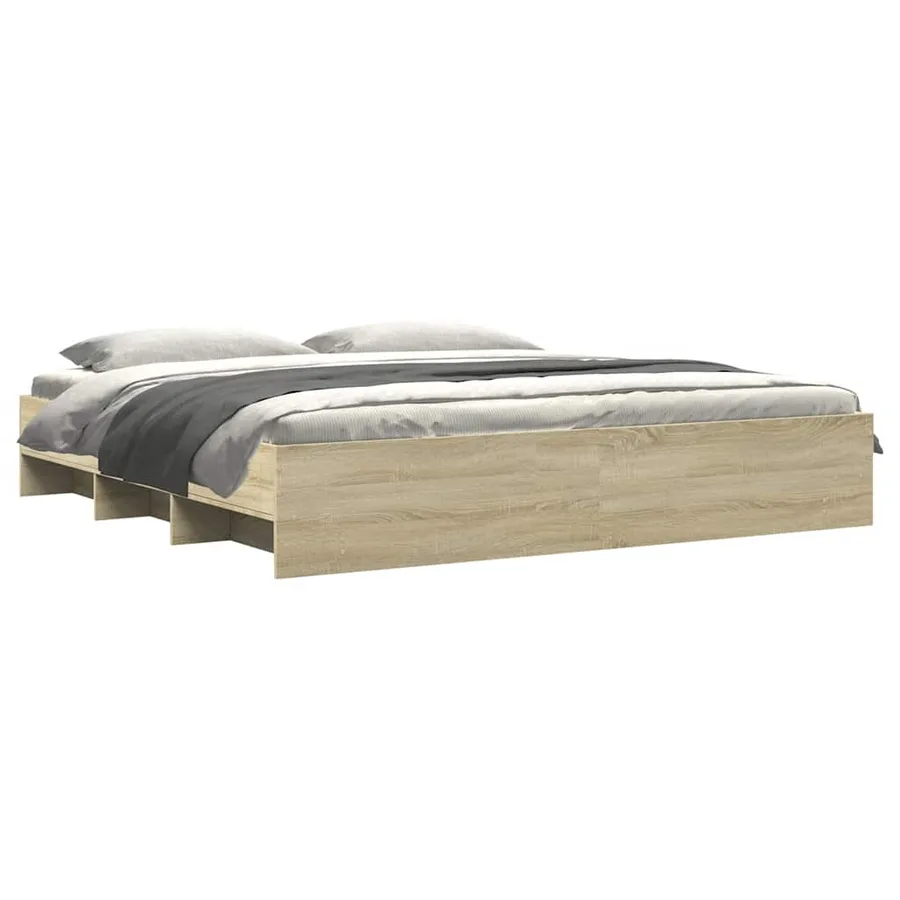 Cadre de lit sans matelas chêne sonoma 180x200 cm - 3