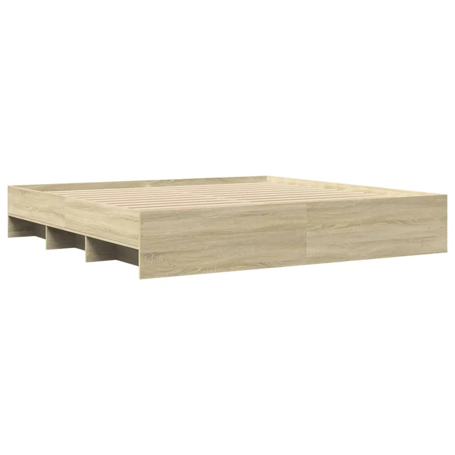 Cadre de lit sans matelas chêne sonoma 180x200 cm - 7