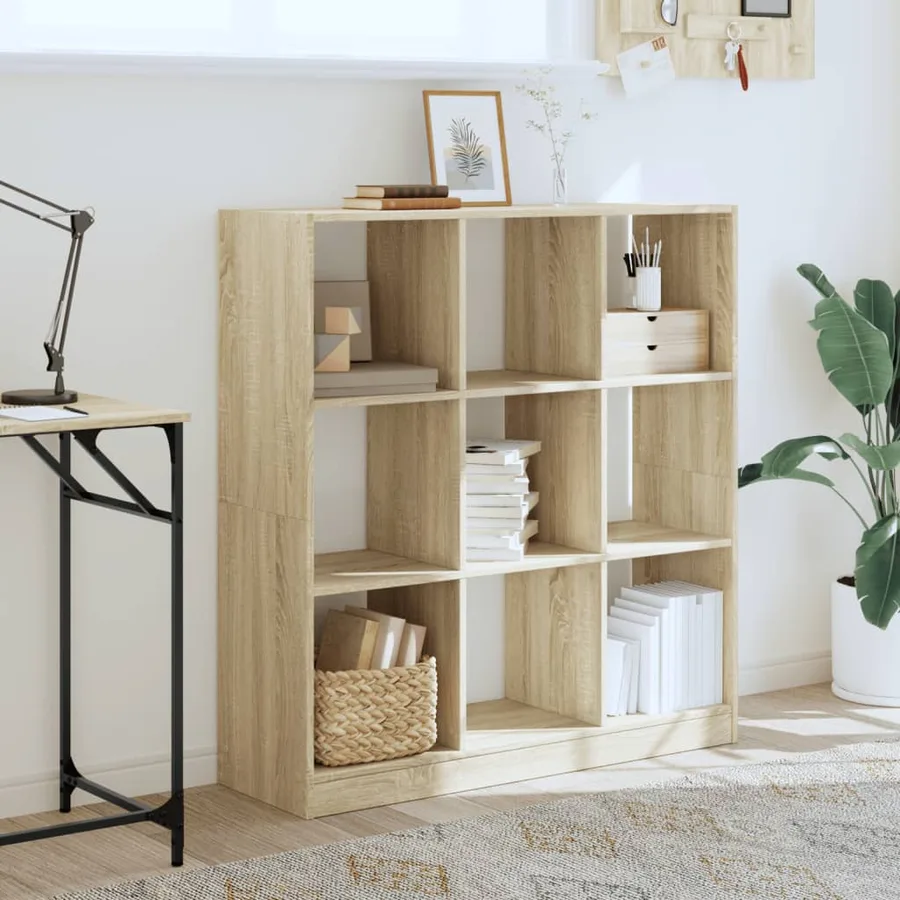 Bibliothèque chêne sonoma 102x32x108 cm bois d'ingénierie - 3