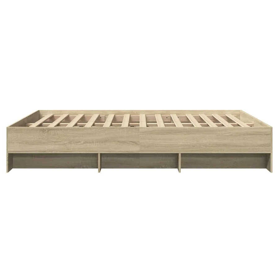 Cadre de lit sans matelas chêne sonoma 150x200 cm - 6