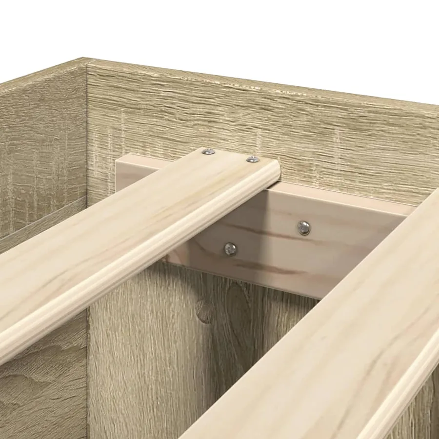 Cadre de lit sans matelas chêne sonoma 150x200 cm - 8