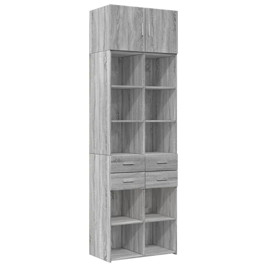 Armoire de rangement sonoma gris 70x42,5x225 cm - 2