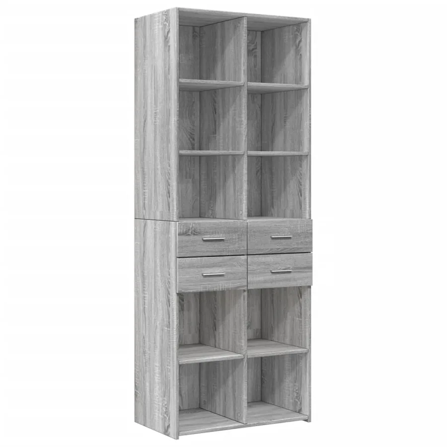 Armoire de rangement sonoma gris 70x42,5x225 cm - 5