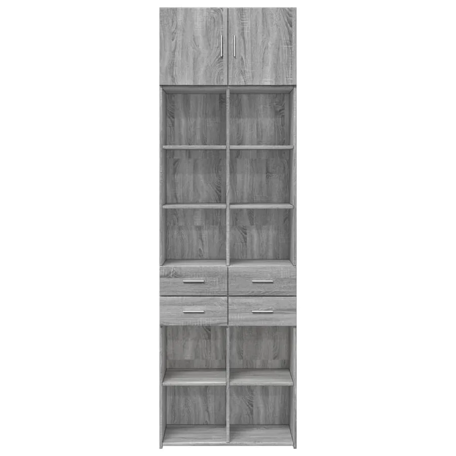 Armoire de rangement sonoma gris 70x42,5x225 cm - 6