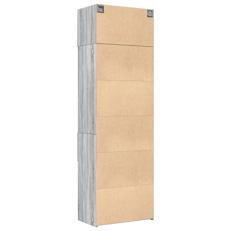 Armoire de rangement sonoma gris 70x42,5x225 cm - 8