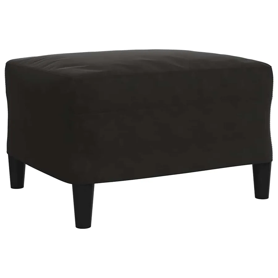 Ensemble de canapés 4pcs et coussins et traversins noir velours - 7