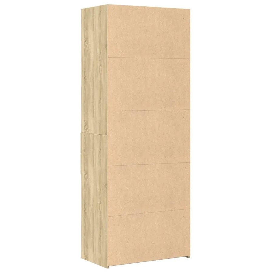 Buffet haut chêne sonoma 70x42,5x185 cm bois d'ingénierie - 6