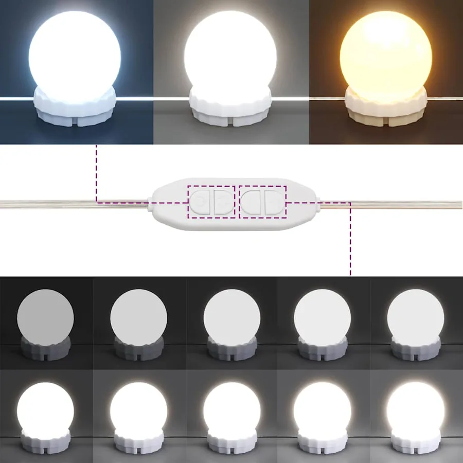 Coiffeuse avec LED blanc 80x41x134,5 cm - 10