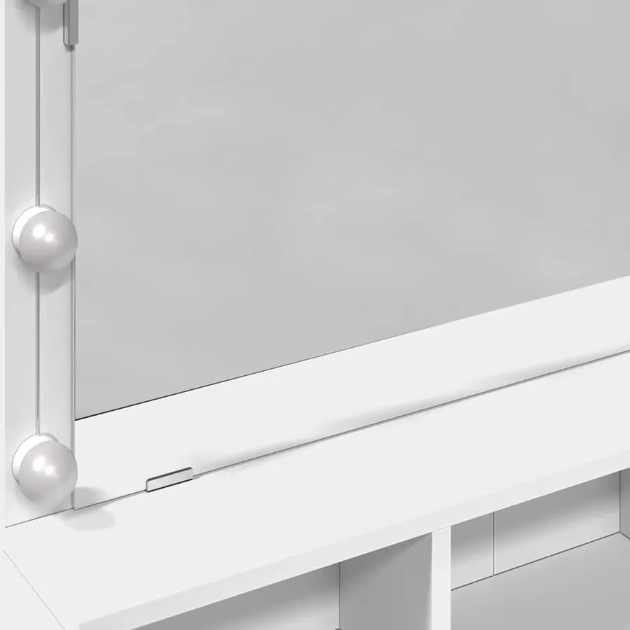 Coiffeuse avec LED blanc 80x41x134,5 cm - 12