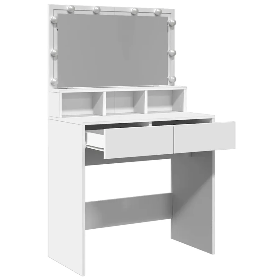 Coiffeuse avec LED blanc 80x41x134,5 cm - 9