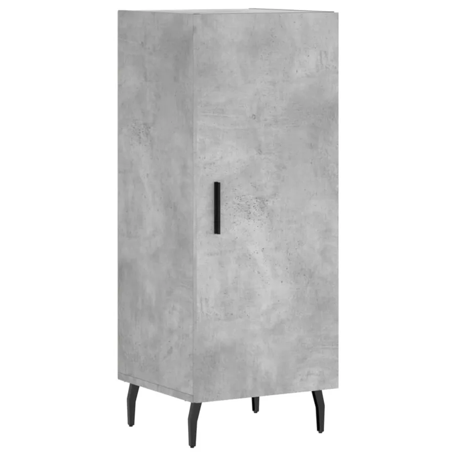 Buffet Gris béton 34,5x34x90 cm Bois d'ingénierie - 2