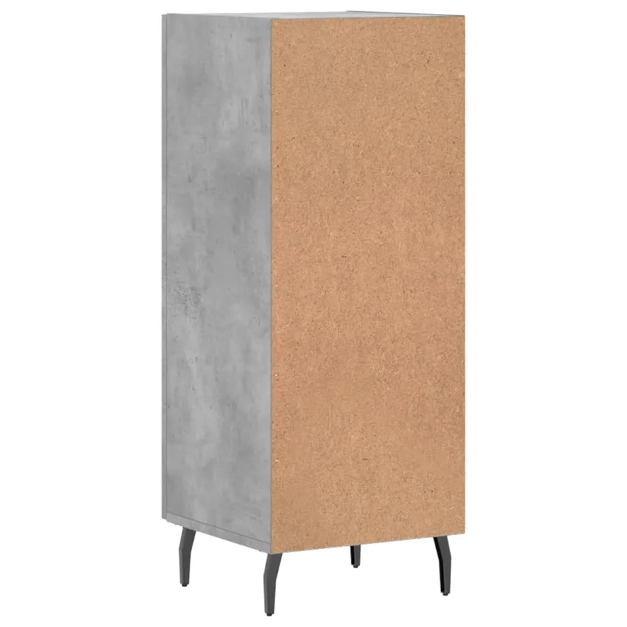 Buffet Gris béton 34,5x34x90 cm Bois d'ingénierie - 8