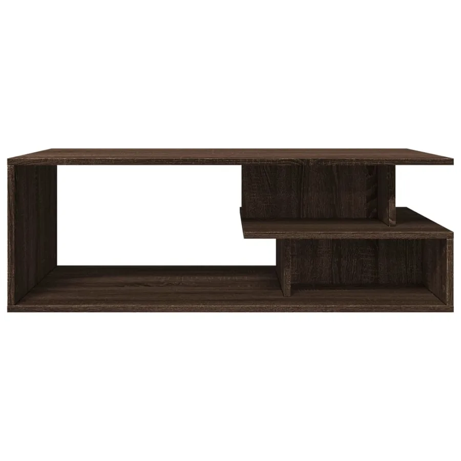 Table basse chêne marron 102x55x35 cm bois d'ingénierie - 4