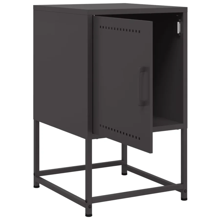 Tables de chevet 2 pcs noir 36x39x60,5 cm acier - 10