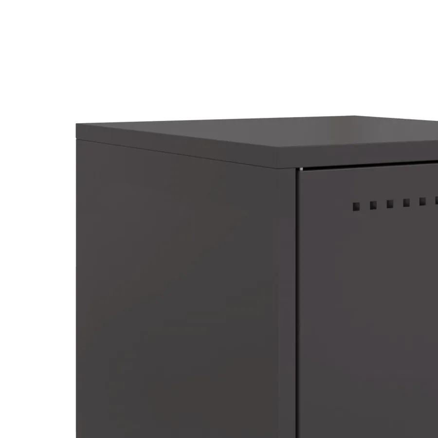 Tables de chevet 2 pcs noir 36x39x60,5 cm acier - 11