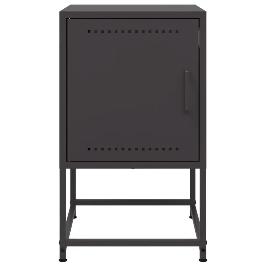 Tables de chevet 2 pcs noir 36x39x60,5 cm acier - 5