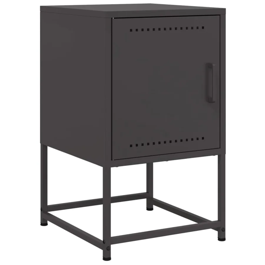 Tables de chevet 2 pcs noir 36x39x60,5 cm acier - 6