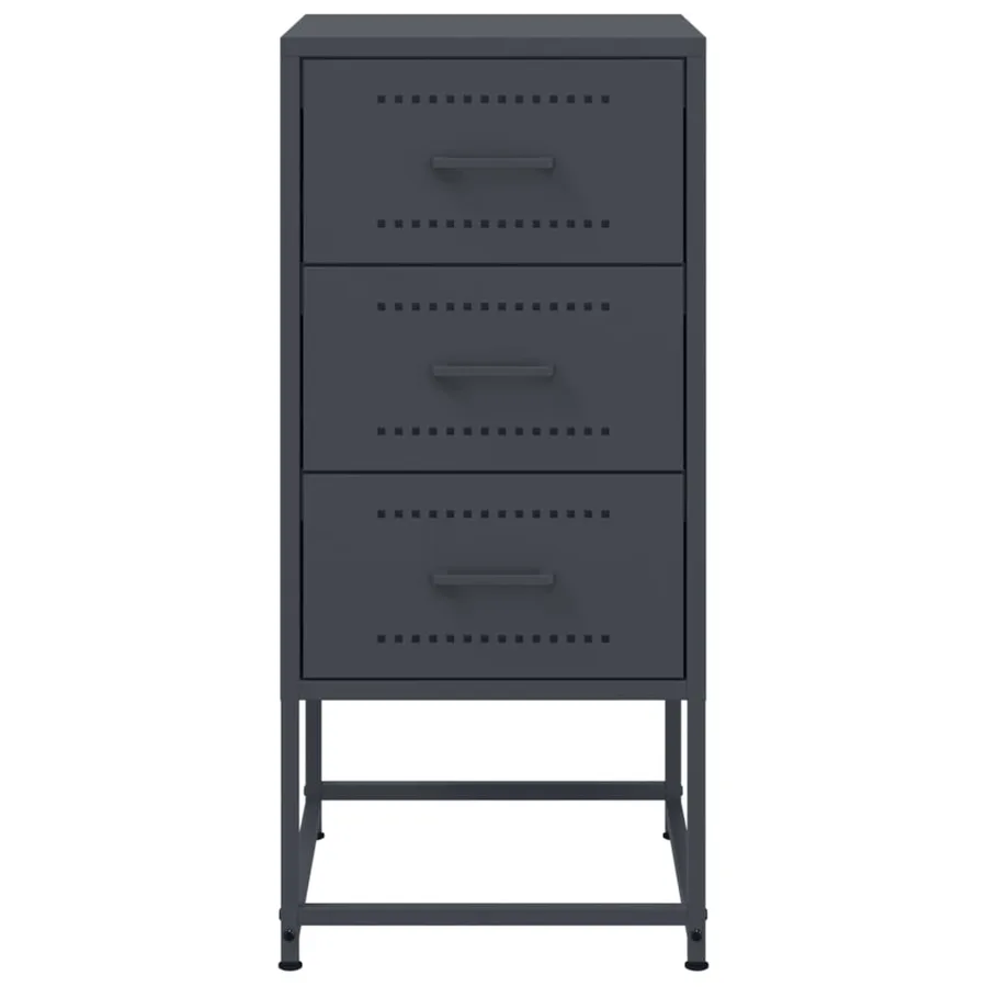 Table de chevet anthracite 36x39x78 cm acier - 6