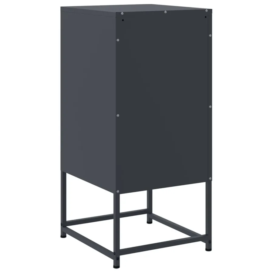 Table de chevet anthracite 36x39x78 cm acier - 8